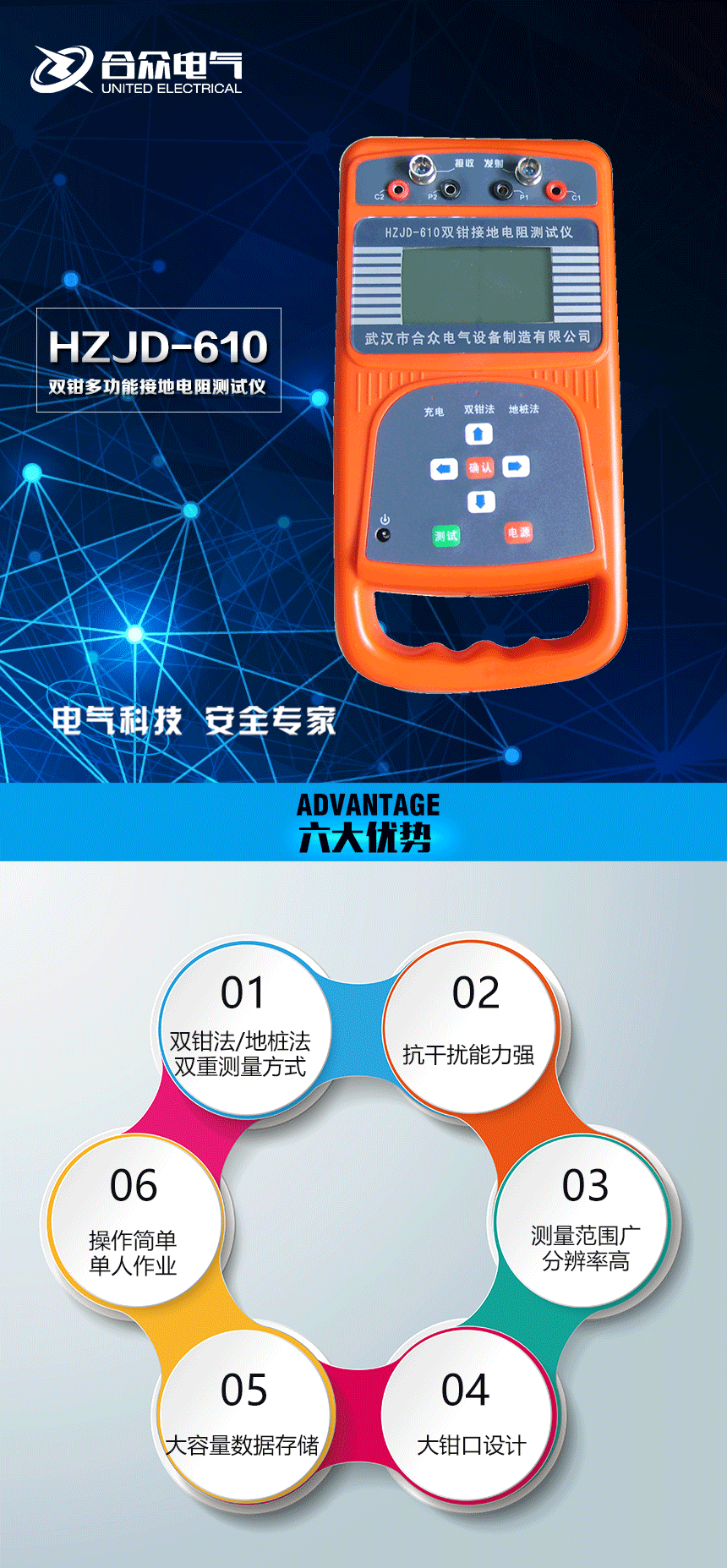 接地电阻测试仪，双钳多功能接地电阻测试仪